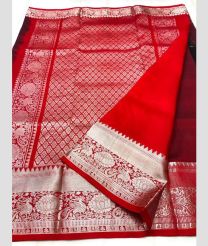 Maroon and Red color venkatagiri pattu sarees with all over buttas design -VAGP0001189