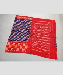 Pink and Red color pochampally Ikkat cotton handloom saree with All over Pochampally Ikkat Design-PIKT0000260