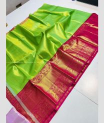 Parrot Green and Magenta color kanchi Lehengas with All over Design-KAPL0000128