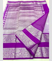 Lavender and Purple color venkatagiri pattu sarees with all over checks and buttas design -VAGP0001161