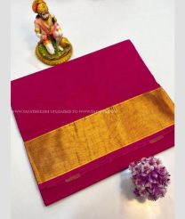 Pink and Golden color Uppada Cotton sarees with jari border design -UPAT0004829