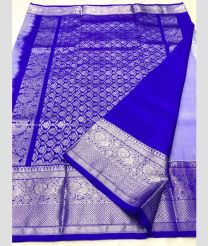 Lavender and Royal Blue color venkatagiri pattu sarees with all over buttas design -VAGP0001190