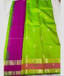 Parrot Green and Pink color kanchi Lehengas with all over buttas design -KAPL0000252