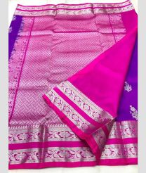 Purple and Pink color venkatagiri pattu sarees with all over buttas design -VAGP0001192