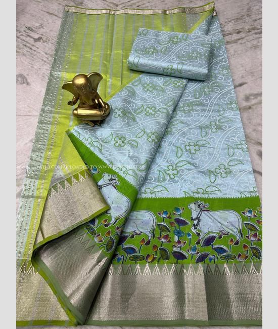 Shop Latest Mangalagiri Pattu Silk Sarees - Best Price | Indiehaat –  Indiehaat.com