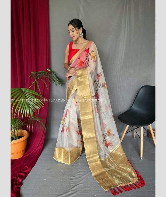 Buy Classy Designer Organza Sarees Online – subhvastra