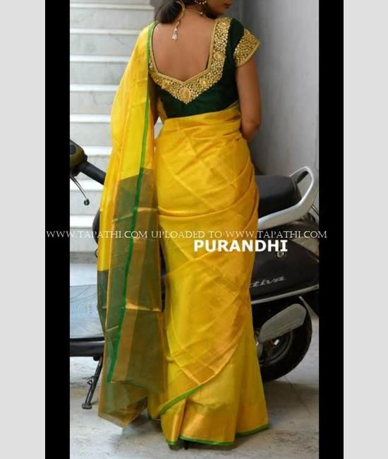 Latest yellow tissue silk saree - G3-WSA55286 | G3fashion.com