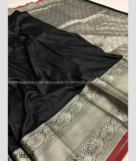 Shop Black Faux Chiffon Embroidered Saree Party Wear Online at Best Price |  Cbazaar