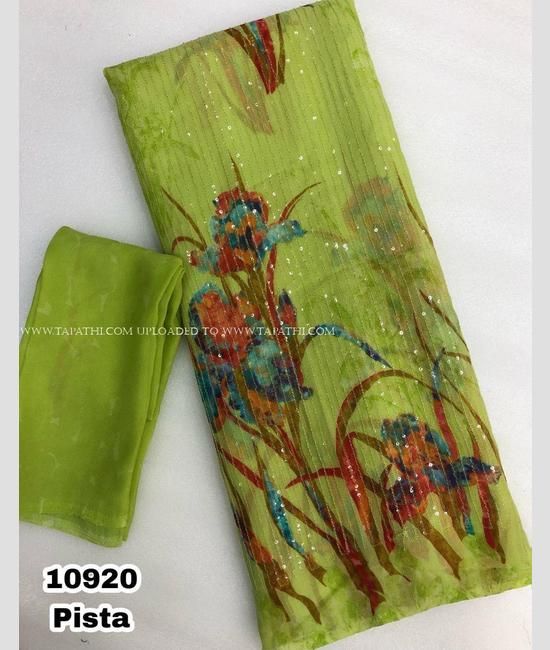 LIME GREEN AND YELLOW WOVEN PURE BRASSO CHIFFON SAREE WITH BROCADE BLO –  zarikaariindia.com