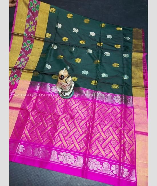 Maroon Handloom Bengal Tussar Cotton Silver Zari Stripe Design Saree -  Luxurionworld – Luxurion World