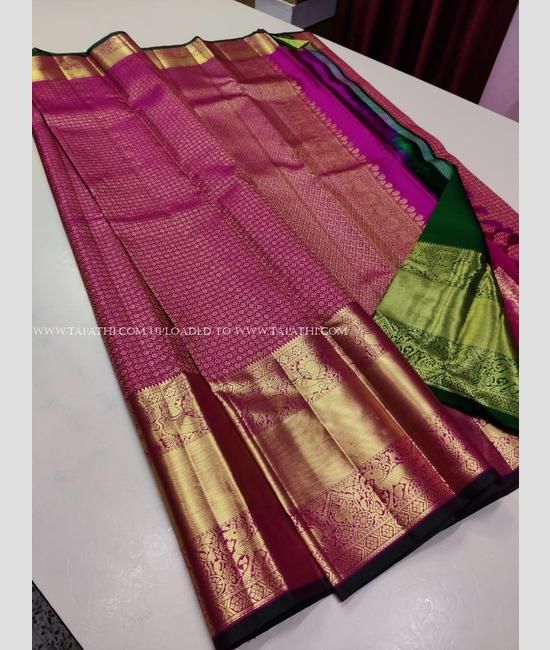 SUKANYA Fabrics Women's vasttram kanchipuram Silk Kanchi Pattu Saree with  Blouse (parrot colour) : Amazon.in: Fashion