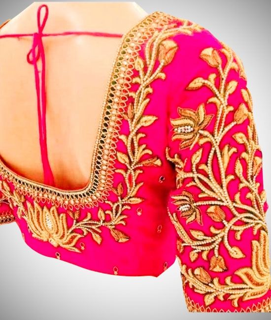 Red Bandhani Hand Embroidered Blouse – SONAL & PANKAJ